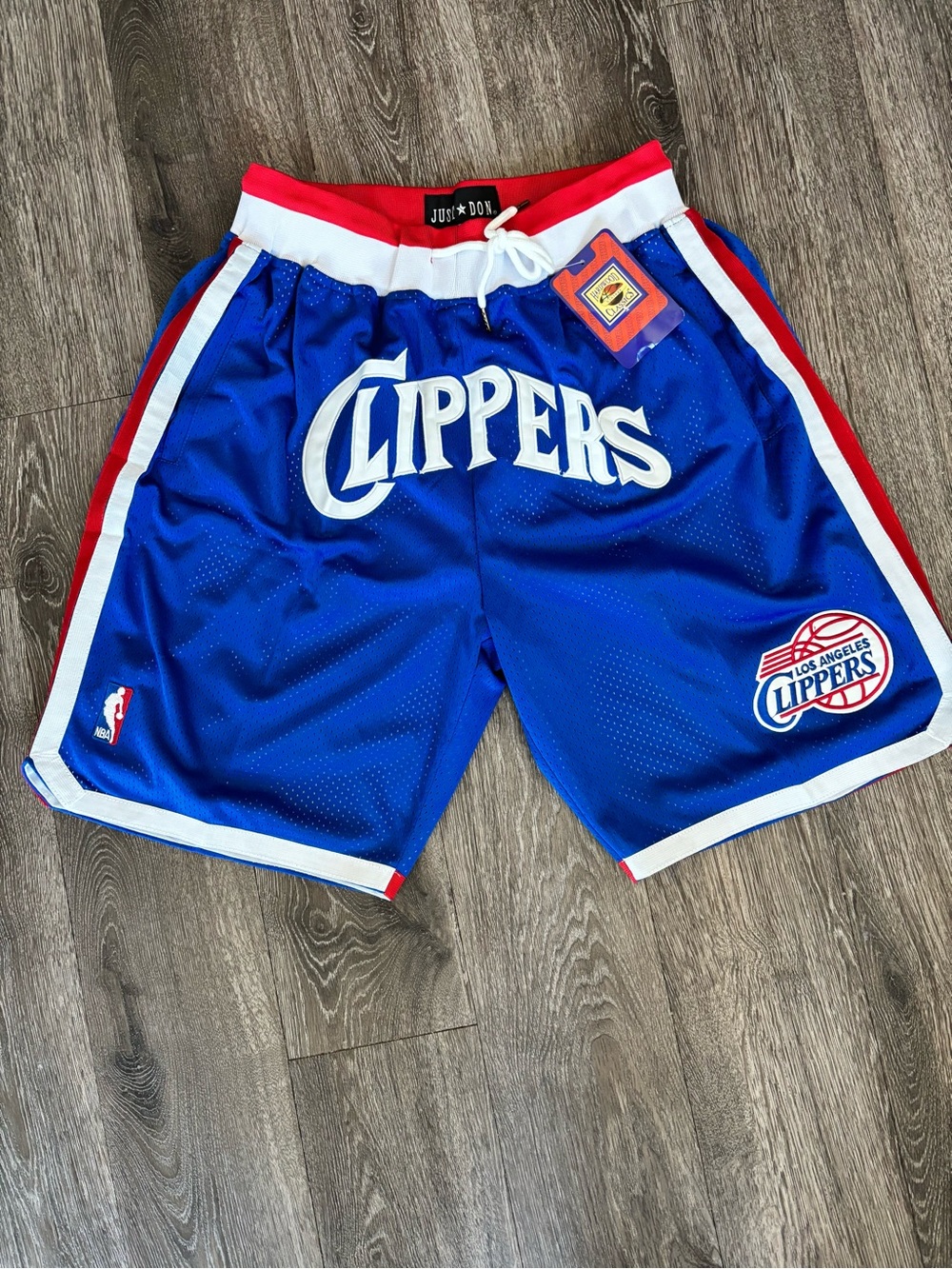 Just Don Los Angeles Clippers Blue Retro Mesh Basketball Shorts